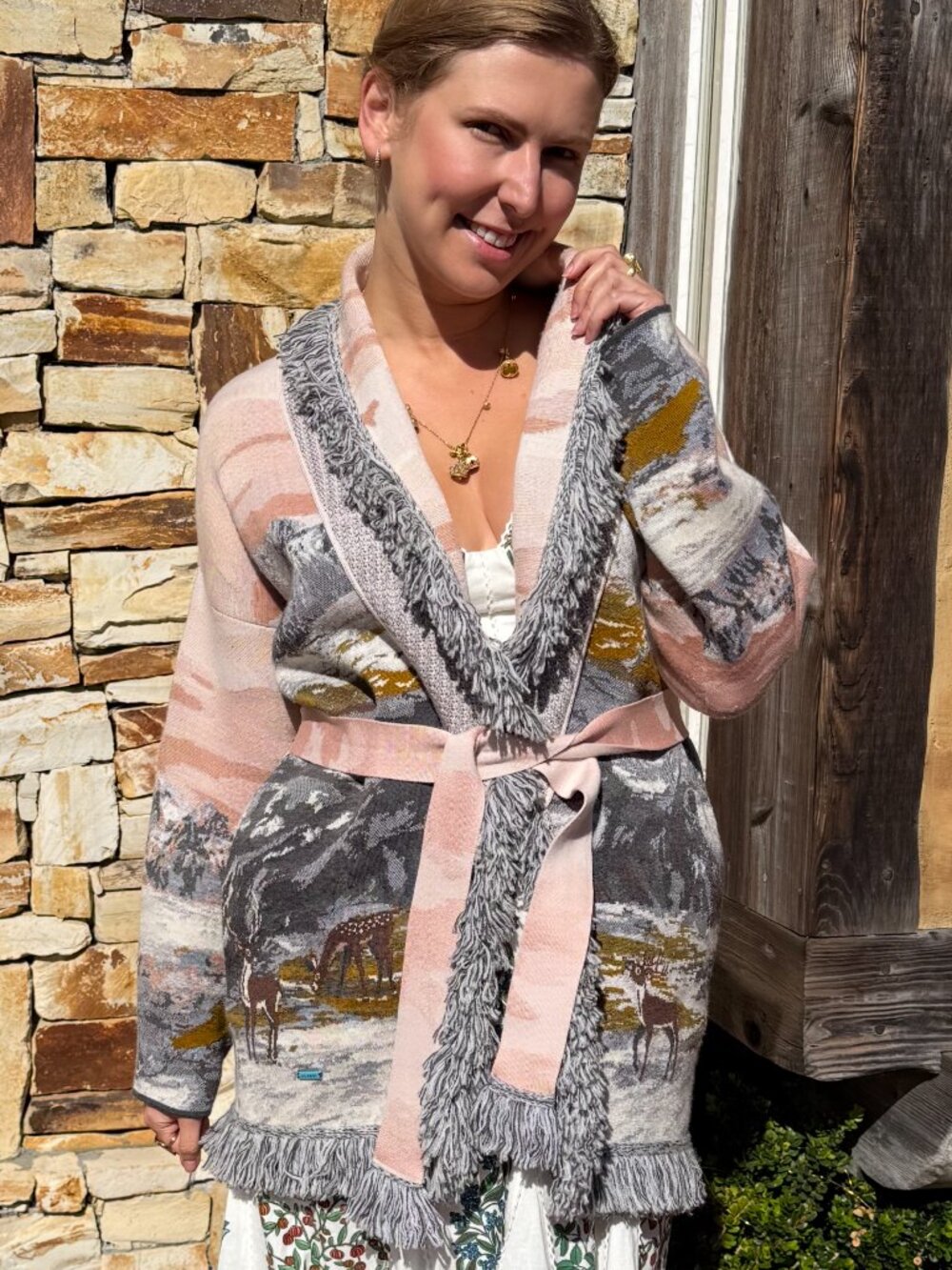 ALANUI Highlands of Iceland Cardigan in Multicolor, Size X-Small